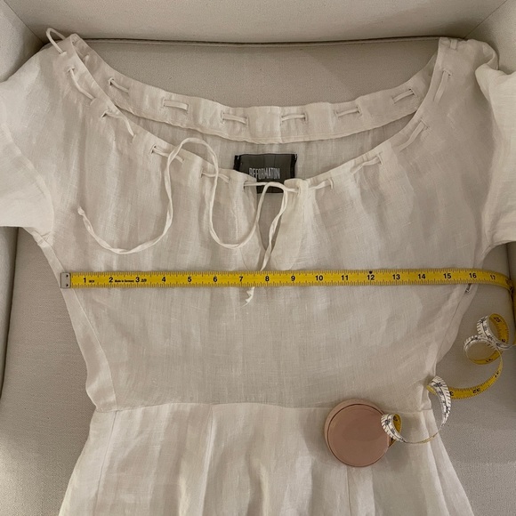 Reformation White/Cream Blanchard Linen Dress - Picture 8 of 8